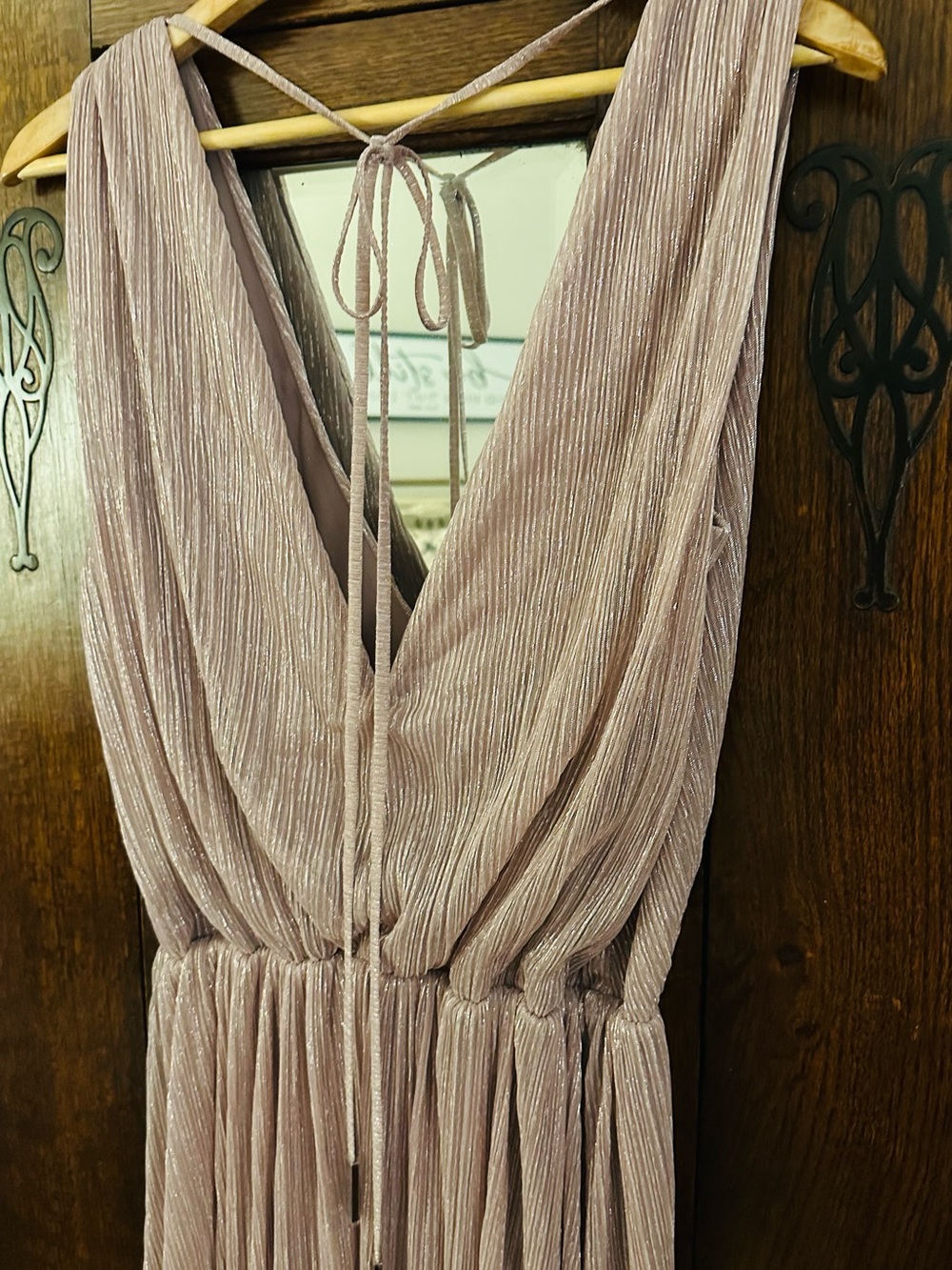 Halston Adler Shimmer Jersey Gown Size 4 Evening Wedding Black Tie Gala - Picture 6 of 12